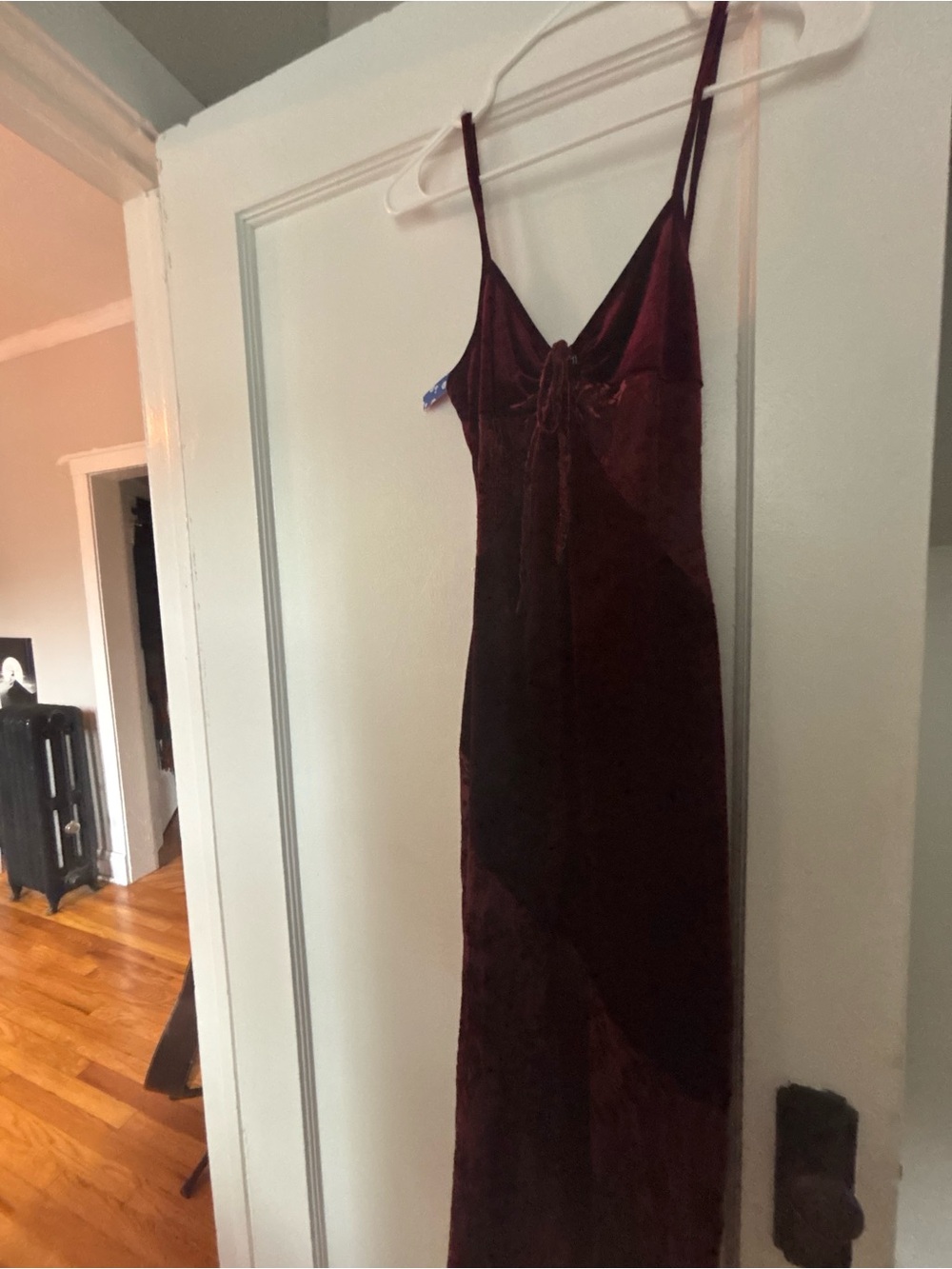 Velvet Burgundy Slip Dress